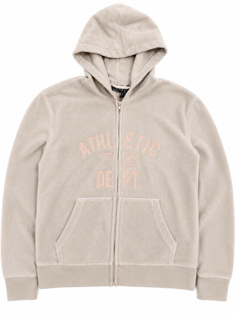 Highland Outfitters Fleece Zip Up Hoodie Women’s Large Beige Full Zip Jacket